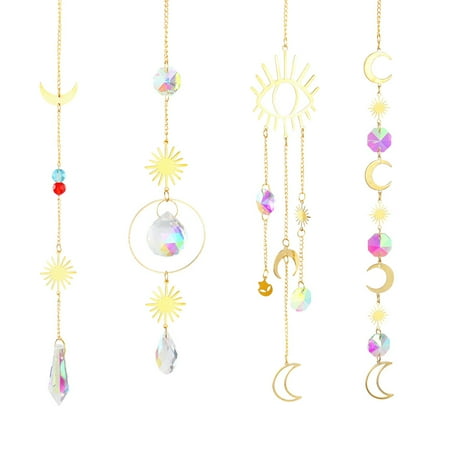 VAKIND 4pcs Hanging Bead Moon Sun Light Catcher Crystal Outdoor Wall Wind Chime
VAKIND 4pcs Hanging Bead Moon Sun Light Catcher Crystal Outdoor Wall Wind Chime