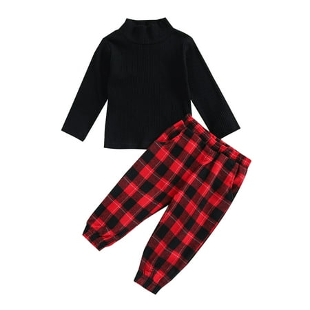 TheFound Toddler Baby Girl Christmas Outfit Long Sleeve High Collar Knit Pullover Sweater Top Plaids Pants 2Pcs Clothes
TheFound Toddler Baby Girl Christmas Outfit Long Sleeve High Collar Knit Pullover Sweater Top Plaids Pants 2Pcs Clothes