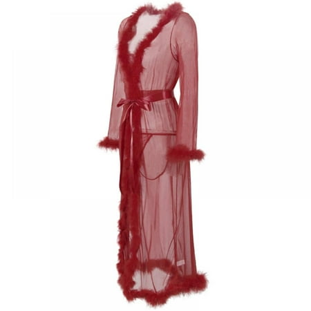 Clearance! Women Cozy Long Lace Lingerie Kimono Robe Cozy Plush Feather Sheer Kidsdoll Nightgown Nightdress
Clearance! Women Cozy Long Lace Lingerie Kimono Robe Cozy Plush Feather Sheer Kidsdoll Nightgown Nightdress
