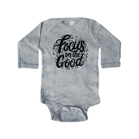 Inktastic Inspirational Quote Focus on the Good in Black Text Gift Baby Boy or Baby Girl Long Sleeve Bodysuit
Inktastic Inspirational Quote Focus on the Good in Black Text Gift Baby Boy or Baby Girl Long Sleeve Bodysuit