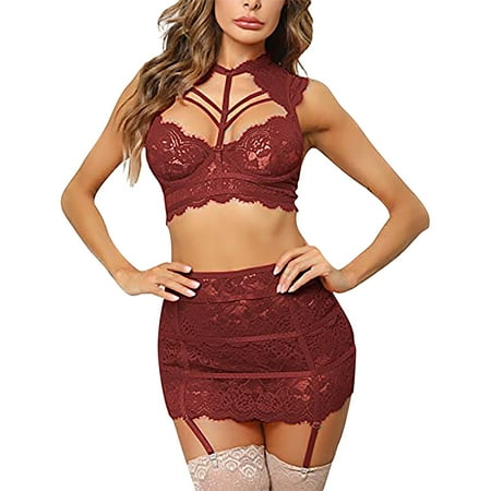 Larisalt Crotchless Lingerie For Women Women Lace Babydoll Strap Chemise Halter Neck Mesh Sleepwear RD2 XXL
Larisalt Crotchless Lingerie For Women Women Lace Babydoll Strap Chemise Halter Neck Mesh Sleepwear RD2 XXL