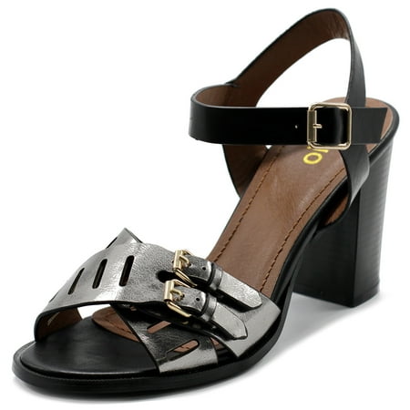 Ollio Women s Double Buckled Strap Metallic High Heel Sandals FT10
