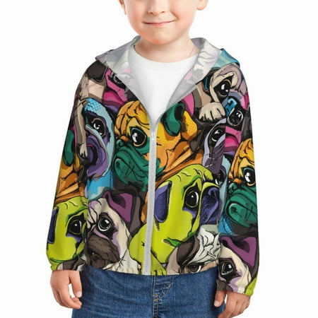 Lukts Colorful Pug Print Children s Long-Sleeved Sun Protection Clothing Hooded Sweatshirts for Boys and Girls Outdoor Sports-2 Years
Lukts Colorful Pug Print Children s Long-Sleeved Sun Protection Clothing Hooded Sweatshirts for Boys and Girls Outdoor Sports-2 Years