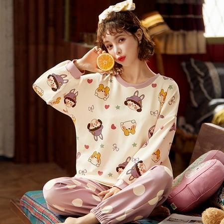 QWZNDZGR Spring Pure Cotton Pajama Sets Women Pyjamas Cartoon Clouds Print Sleepwear Loungewear Pijama Mujer Couple Night suits Homewear
QWZNDZGR Spring Pure Cotton Pajama Sets Women Pyjamas Cartoon Clouds Print Sleepwear Loungewear Pijama Mujer Couple Night suits Homewear