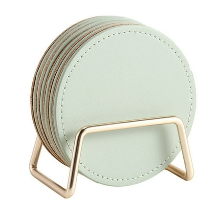 6Pcs Coaster with Metal Holder PU Leather Coasters for Drinks with Cork Base Round Cup Coaster for Green
6Pcs Coaster with Metal Holder PU Leather Coasters for Drinks with Cork Base Round Cup Coaster for Green