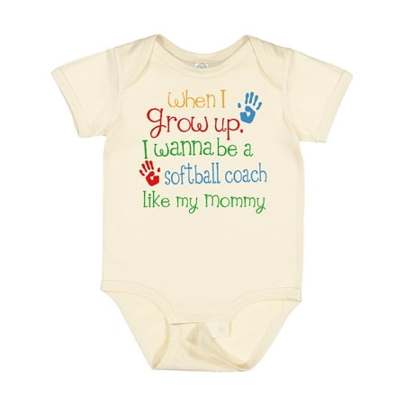 Inktastic Softball Coach Like Mommy Gift Baby Boy or Baby Girl Bodysuit