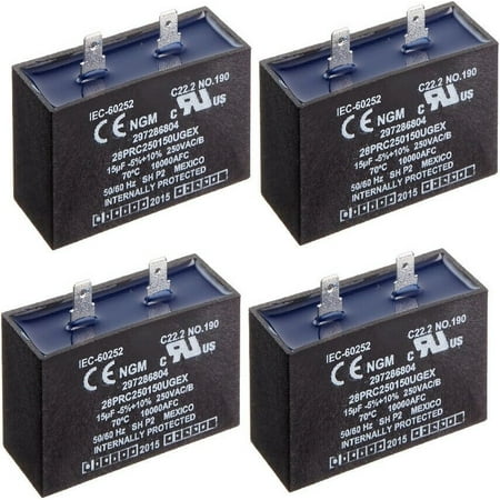 5304464438 Compatible Refrigerator Capacitor for Frigidaire Electrolux -4 Pack