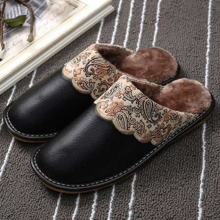 CoCopeaunt Winter Fur Women Home Slippers Large Size PU Leather Warm Plush Couples Bedroom Shoes Non-slip Men Furry Slippers Female Slides
CoCopeaunt Winter Fur Women Home Slippers Large Size PU Leather Warm Plush Couples Bedroom Shoes Non-slip Men Furry Slippers Female Slides
