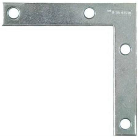 National Hardware N113-969 Flat Corner Iron 3 x 1/2 Zinc 4-Pack