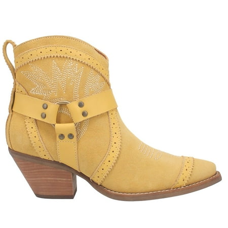 Dingo Womens Gummy Bear Snip Toe Casual Boots Ankle Mid Heel 2-3