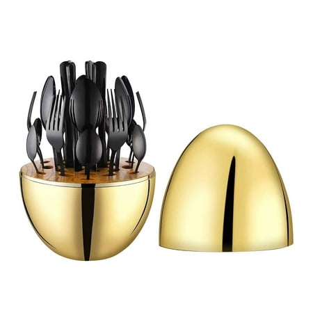 24 Piece Golden Set Knife Fork Spoon Stainless Steel Western Tableware Mood Tableware Storage Business Gift Set
24 Piece Golden Set Knife Fork Spoon Stainless Steel Western Tableware Mood Tableware Storage Business Gift Set