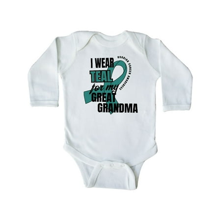 Inktastic I Wear Teal For My Great Grandma Ovarian Cancer Awareness Gift Baby Boy or Baby Girl Long Sleeve Bodysuit
Inktastic I Wear Teal For My Great Grandma Ovarian Cancer Awareness Gift Baby Boy or Baby Girl Long Sleeve Bodysuit