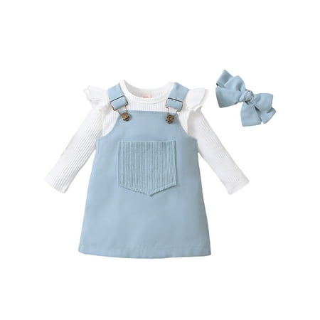 Canrulo 2PCS Newborn Infant Baby Girl Long Sleeve Round Collar Solid Color Romper Suspender Skirt Blue 3-6 Months
Canrulo 2PCS Newborn Infant Baby Girl Long Sleeve Round Collar Solid Color Romper Suspender Skirt Blue 3-6 Months