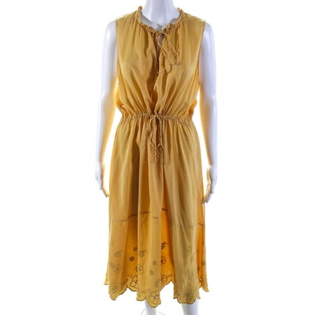 Pre-owned|See by Chloe Womens Yellow Ochre Dress Size 10 11095580