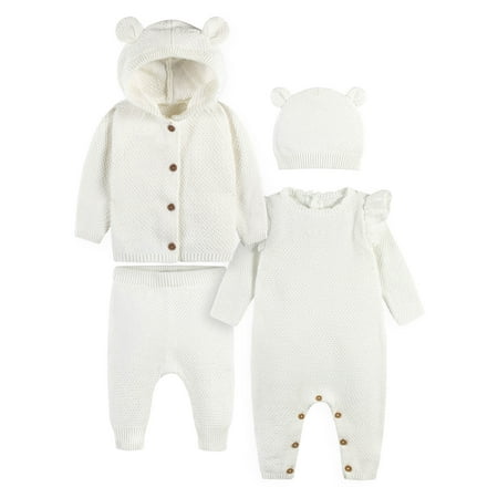 Modern Moments by Gerber Baby Girls Sweater Knit Coverall Cardigan & Pant Outfit Set 4-Piece (Newborn-3/6 Months)
Modern Moments by Gerber Baby Girls Sweater Knit Coverall Cardigan & Pant Outfit Set 4-Piece (Newborn-3/6 Months)