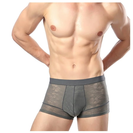 BIZIZA Male Ice Silk Stretch Trunks for Men Soft Comfort Underwear Pouch Breathable Briefs Gray L
BIZIZA Male Ice Silk Stretch Trunks for Men Soft Comfort Underwear Pouch Breathable Briefs Gray L