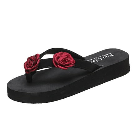 Sandals Women Ladies Shoes Fashionable And Comfortable Summer Platform Wedge Flower Home Flip Flop Wedge Sandals for Women Pu Wine 37
Sandals Women Ladies Shoes Fashionable And Comfortable Summer Platform Wedge Flower Home Flip Flop Wedge Sandals for Women Pu Wine 37