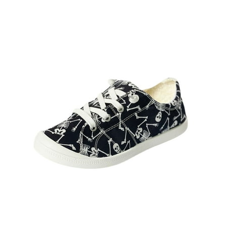 Daeful Ladies Anti-Slip Low Top Flats Work Cloth Shoe Walking Comfort Slip On Casual Sneakers Halloween Skull Plush Lining 7
Daeful Ladies Anti-Slip Low Top Flats Work Cloth Shoe Walking Comfort Slip On Casual Sneakers Halloween Skull Plush Lining 7