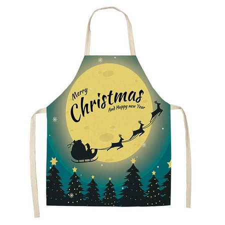 

KEUSN Christmas Kitchen Cooking Aprons Black And Red Plaid Aprons Adjustable Buffalo Plaid Baking Apron Grilling Christmas Apron With Snowflake