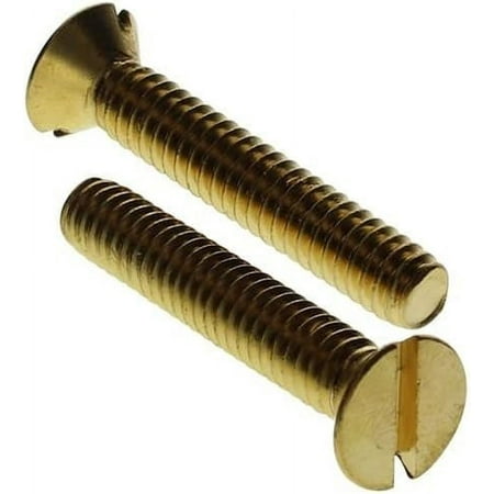 X 3/8 Brass Machine Flat Countersunk Head Slotted Drive - (Pack Of 100 Pcs) Solid Brass Plain Finish Length: 3/8 Inches Thread Size: -32 Coarse Thread UNC
X 3/8 Brass Machine Flat Countersunk Head Slotted Drive - (Pack Of 100 Pcs) Solid Brass Plain Finish Length: 3/8 Inches Thread Size: -32 Coarse Thread UNC