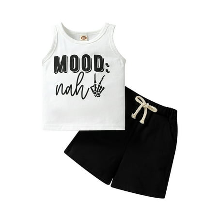 Peyakidsaa 2Pcs Baby Boys Summer Outfits Sets Letters Print Sleeveless Tank Tops T-Shirt+Shorts Outfits
Peyakidsaa 2Pcs Baby Boys Summer Outfits Sets Letters Print Sleeveless Tank Tops T-Shirt+Shorts Outfits
