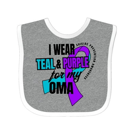 Inktastic Suicide Prevention I Wear Teal and Purple for My Oma Gift Baby Boy or Baby Girl Bib
Inktastic Suicide Prevention I Wear Teal and Purple for My Oma Gift Baby Boy or Baby Girl Bib
