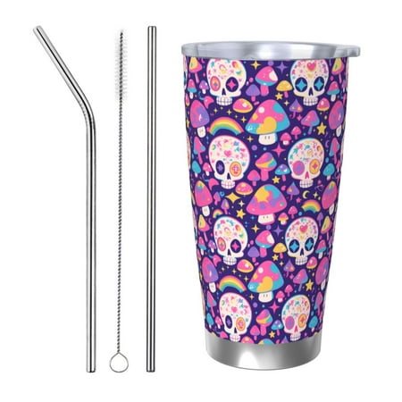 Junzan cute rainbow mushroom Skull for 20oz Stainless Steel Insulated Car Cup with Spillproof Lid - Insulated Coffee Mug Thermal Cup-Straw Three-piece Set
Junzan cute rainbow mushroom Skull for 20oz Stainless Steel Insulated Car Cup with Spillproof Lid - Insulated Coffee Mug Thermal Cup-Straw Three-piece Set