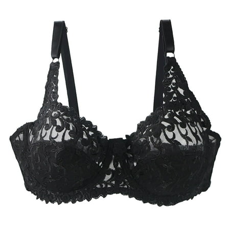 Sehao Bra Women Sexy Lace Bra Thorn Plus Size Underwear Bra Nylon no underwire sports bra Black
Sehao Bra Women Sexy Lace Bra Thorn Plus Size Underwear Bra Nylon no underwire sports bra Black
