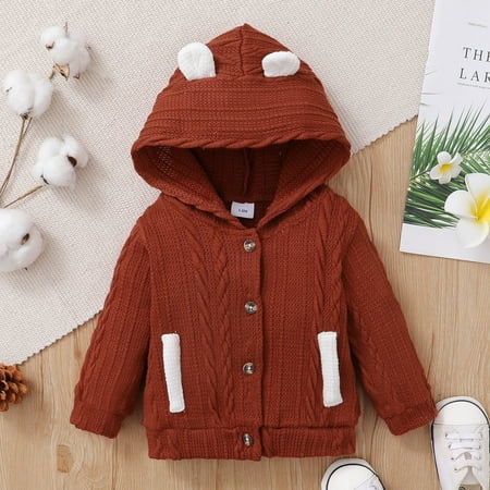 PatPat Baby Girl 100% Cotton Cable Knit Textured Ear Design Hooded Jacket Sizes 3M-24M
PatPat Baby Girl 100% Cotton Cable Knit Textured Ear Design Hooded Jacket Sizes 3M-24M