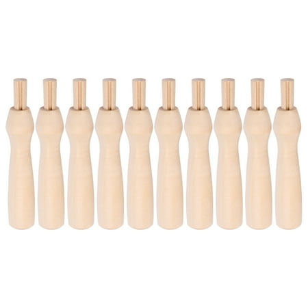 10Pcs Punch Needle Handles Replacement Wooden Handles Felting Needle Handles