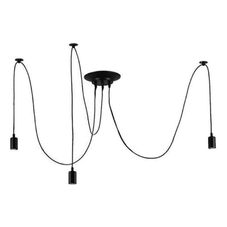 Style Industrial Loft Spider Chandelier Pendant Ceiling Light Lamp 3-Head