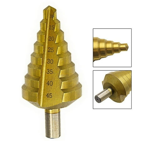 BAMILL 10-45mm Titanium HSS Step Drill Bit Straight Slot Hole Cutter for Wood Metal
BAMILL 10-45mm Titanium HSS Step Drill Bit Straight Slot Hole Cutter for Wood Metal