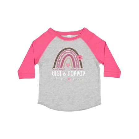 Inktastic Gigi and PopPop Love Me Rainbow Gift Toddler Toddler Girl T-Shirt