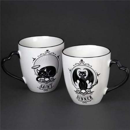 Alchemy Gothic CM4 Saint & Sinner Mug Set Black & White - 350 ml