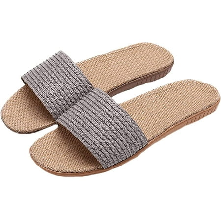 PIKADINGNIS Linen slippers unisex linen summer beach slippers non-slip indoor slippers open toe
PIKADINGNIS Linen slippers unisex linen summer beach slippers non-slip indoor slippers open toe