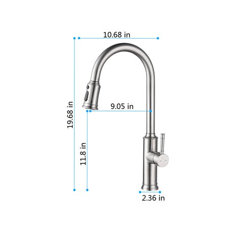 EEPHO Kitchen Faucet with Pull Out Spraye--DK