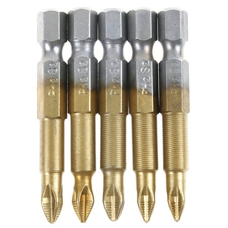5 durable anti slip titanium coated hex shank PH2 electric screwdriver bits 50mm
5 durable anti slip titanium coated hex shank PH2 electric screwdriver bits 50mm