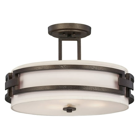 Designers Fountain 83811 Del Ray Semi-Flush Light in Flemish Bronze Finish