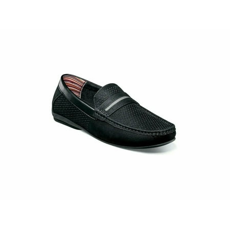 Stacy Adams Corby Saddle Slip On Walking Shoes Black 25513-001