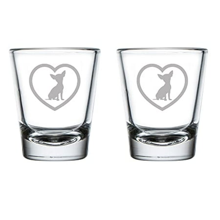 Set of 2 Shot Glasses 1.75oz Shot Glass Chihuahua Heart
Set of 2 Shot Glasses 1.75oz Shot Glass Chihuahua Heart