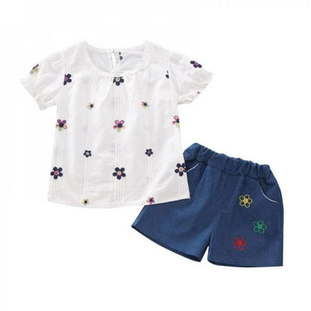 Clearance Sale Children Girls Clothes Set Casual Summer Floral Print Short Sleeve T-shirt+Shorts Suits 2Pcs Kid Costume Set
Clearance Sale Children Girls Clothes Set Casual Summer Floral Print Short Sleeve T-shirt+Shorts Suits 2Pcs Kid Costume Set