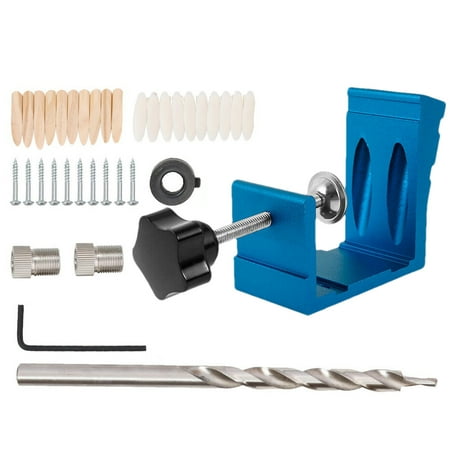 Pocket Hole Jig | 15 Degree Holes Puncher Locator | Portable Pocket Hole Screw Clamp System Kit for Woodwork DIY Carpentry Projects
Pocket Hole Jig | 15 Degree Holes Puncher Locator | Portable Pocket Hole Screw Clamp System Kit for Woodwork DIY Carpentry Projects