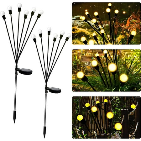 KISPATTI Solar Garden Lights 6 LED Solar Firefly Lights Outdoor Waterproof Warm White
KISPATTI Solar Garden Lights 6 LED Solar Firefly Lights Outdoor Waterproof Warm White