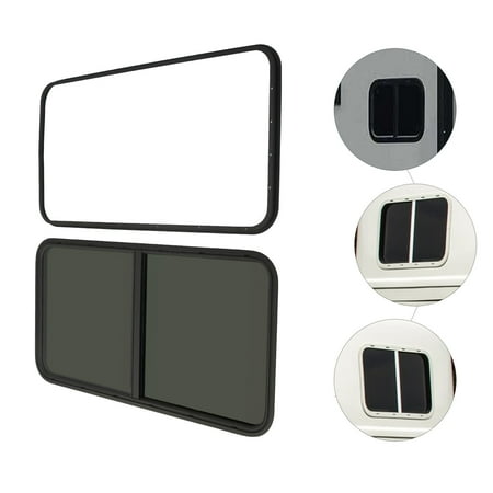 OUKANING 24 W X 20 H Aluminum Alloy RV Push-pull Window RV Window Screen Window with Decorative Rings