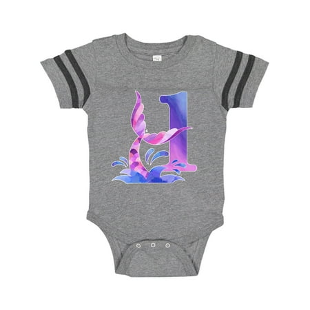 Inktastic 1st Birthday Mermaid Tail Gift Baby Boy or Baby Girl Bodysuit