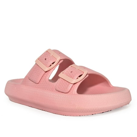 Wild Diva Women s Double Strap Buckle Waterproof Open Toe Pillow Cloud Slide Sandals (Pink 6)
Wild Diva Women s Double Strap Buckle Waterproof Open Toe Pillow Cloud Slide Sandals (Pink 6)