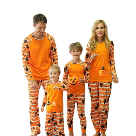 Gwiyeopda Halloween Family Matching Pajamas Stripe Letter Print Long Sleeve Pullover + Trousers
Gwiyeopda Halloween Family Matching Pajamas Stripe Letter Print Long Sleeve Pullover + Trousers