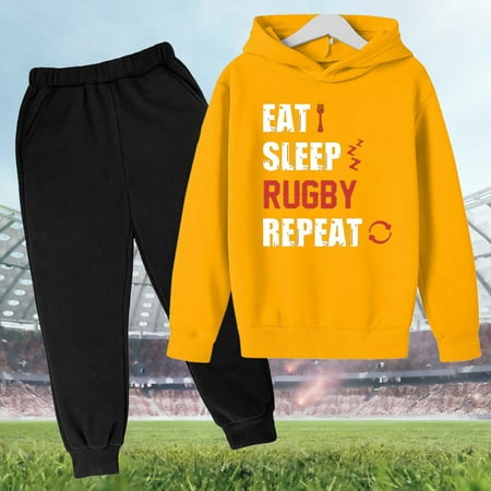 Hbdhejl Outfit Set For Boys Girls Toddler Winter Sweatshirt Letter Printed Hoodie Pants Childrens Casual Two Piece Fashion Trend Football Fans Sports Rugby Player Sports Gift Yellow 4-5 Years
Hbdhejl Outfit Set For Boys Girls Toddler Winter Sweatshirt Letter Printed Hoodie Pants Childrens Casual Two Piece Fashion Trend Football Fans Sports Rugby Player Sports Gift Yellow 4-5 Years