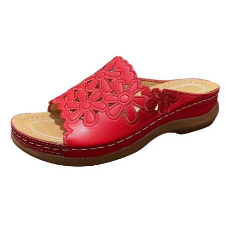 Slippers for Women Summer Women S Hollow Out Chrysanthemum Flower Casual Fashion Sandals Womens Slippers Pu Red 37
Slippers for Women Summer Women S Hollow Out Chrysanthemum Flower Casual Fashion Sandals Womens Slippers Pu Red 37