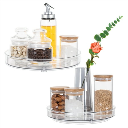 Lazy Susan Organizer Clear Lazy Susan Turntable for Cabinet Fridge Plastic 2 Pack (9 inch & 10 inch)
Lazy Susan Organizer Clear Lazy Susan Turntable for Cabinet Fridge Plastic 2 Pack (9 inch & 10 inch)